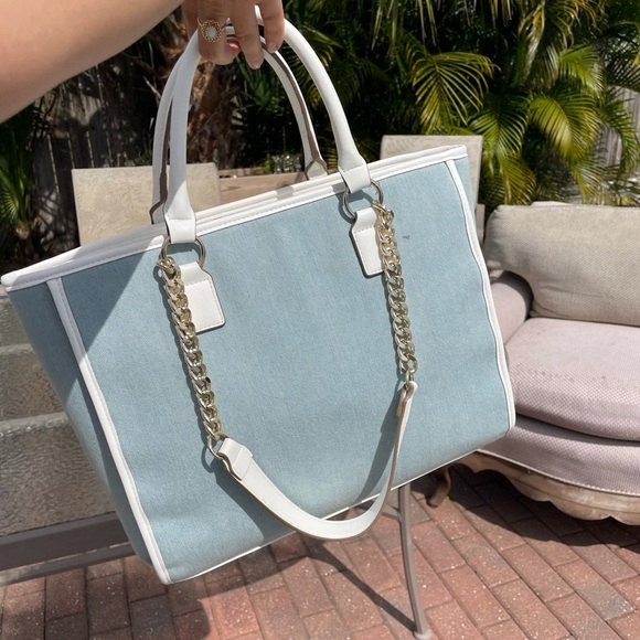 Juicy Couture Blue Denim Beach Tote Bag - Picture 7 of 12